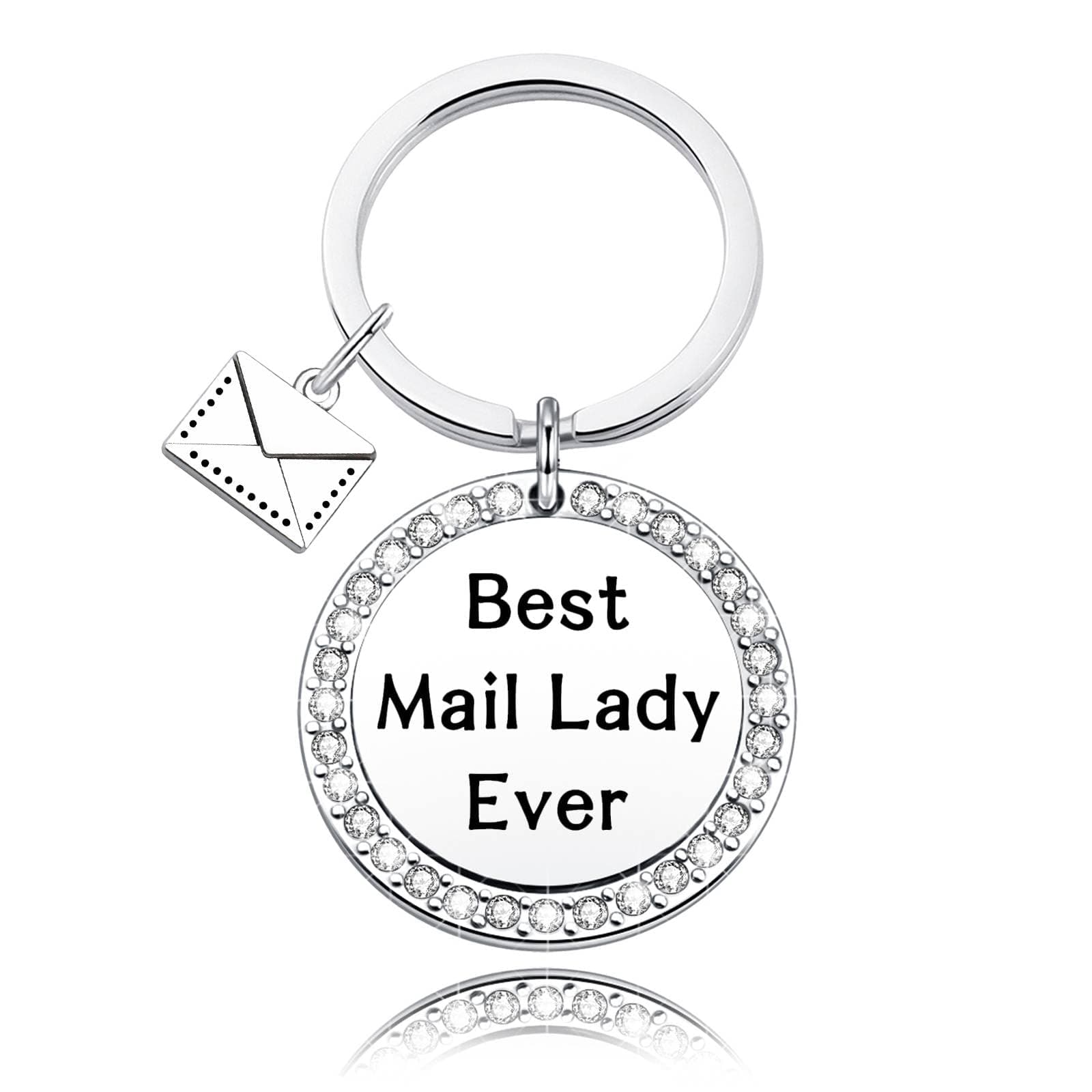 Mail Carrier Gift Best Mail Lady Ever Keychain Postal Worker Gift Appreciation Jewelry