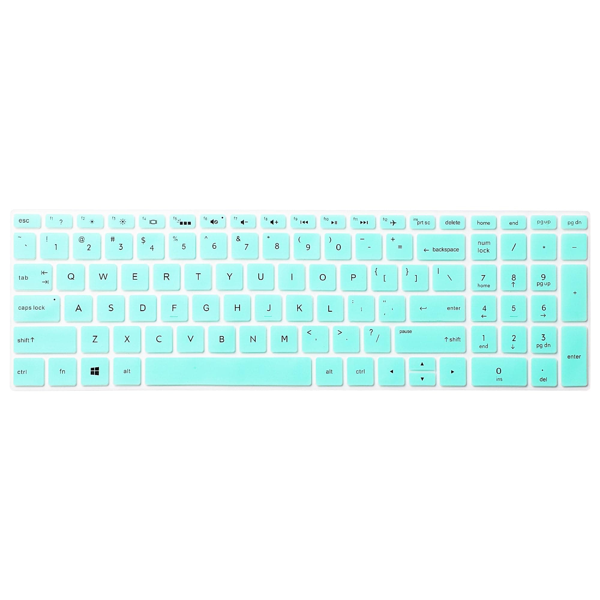 sourcingmap Silicone Keyboard Cover Protector for HP Pavilion 15 Laptop, Ultra Thin Protective Laptop Keyboard Cover Film Accessories, Turquoise