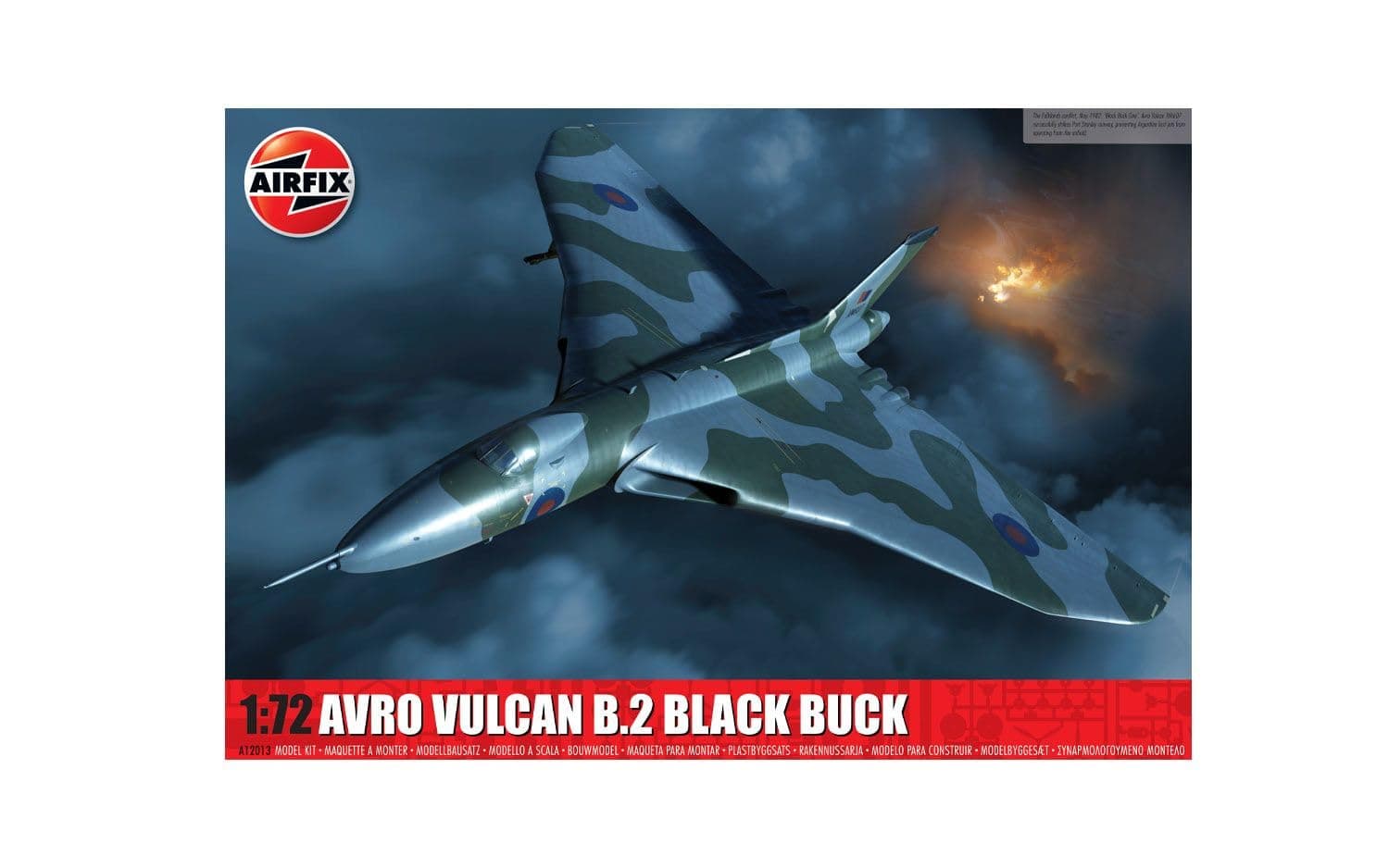 Model Airplane Kit Gift Set - A12013 Avro Vulcan B.2 Black Buck, Plastic Plane Model Kits for Adults & Kids 14+, Skill Level 3, 1:72 Scale WW2 Military Aircraft Models - Real Aeroplane Models