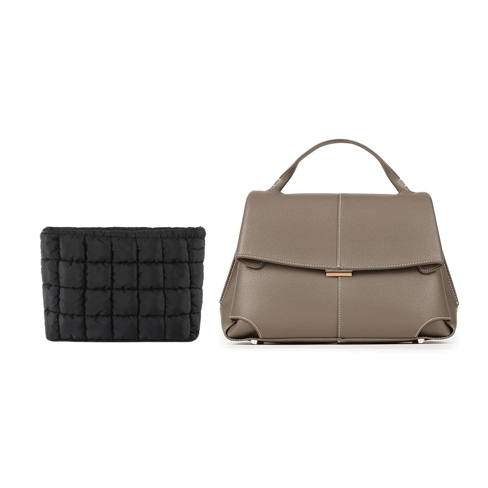 HICARRYMakeup Bag Black + Handbag Grey