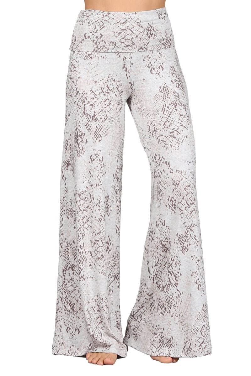 HEYHUN Womens Casual Tie Dye Solid Wide Leg Bottom Boho Hippie Lounge Palazzo Pants S-3XL