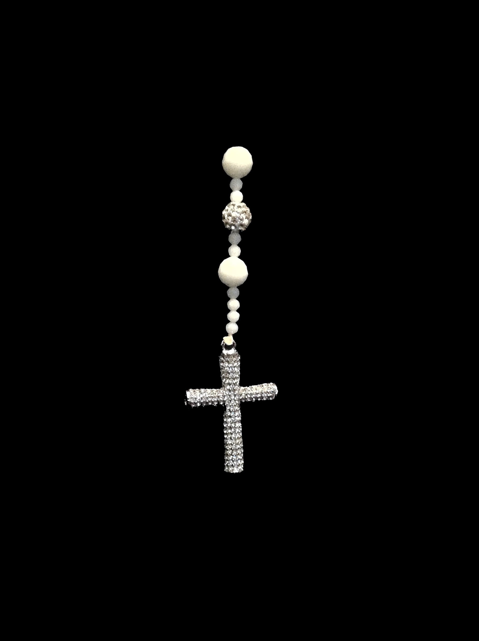 White Shamballa Inspired Rosary