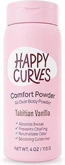 Comfort Powder: Talc Free Anti Chafe Body & Foot Dusting Powder Deodorant for Inner Thigh Chafing, Private Areas, and All Over Body for Women 4oz (Pack of 1), Tahitian Vanilla