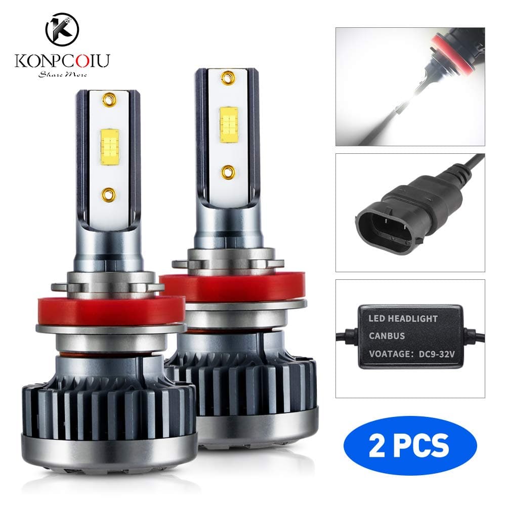 H16 LED headlight bulb,12000LM super bright LED headlight conversion kit, DOT certification,80W CSP chip, halogen headlight replacement, 6500K cool white (built-in canbus)