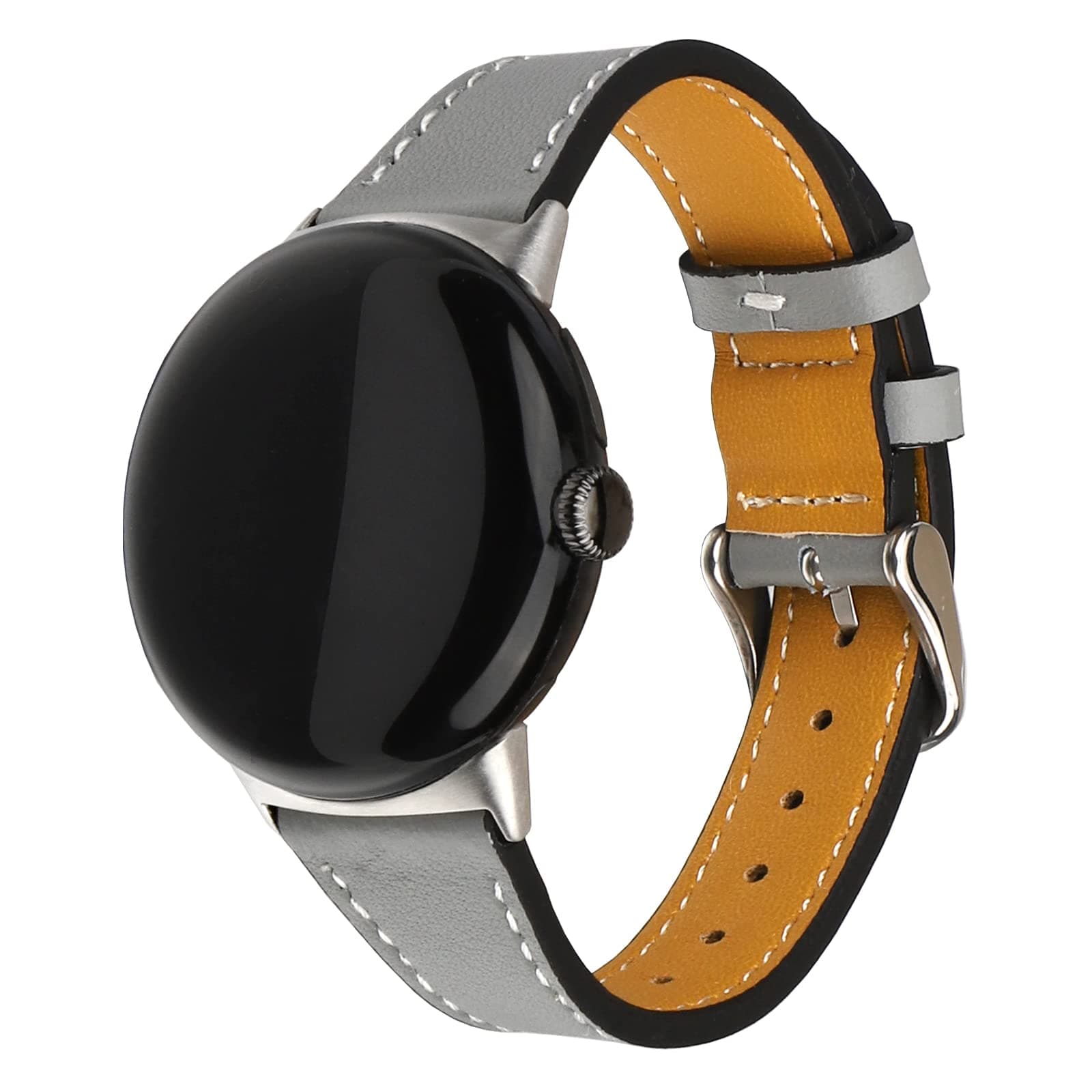 Mtozon Leather Bands Compatible with Google Pixel 2 /Pixel Watch, Replacement Genuine Leather Straps for Women Men