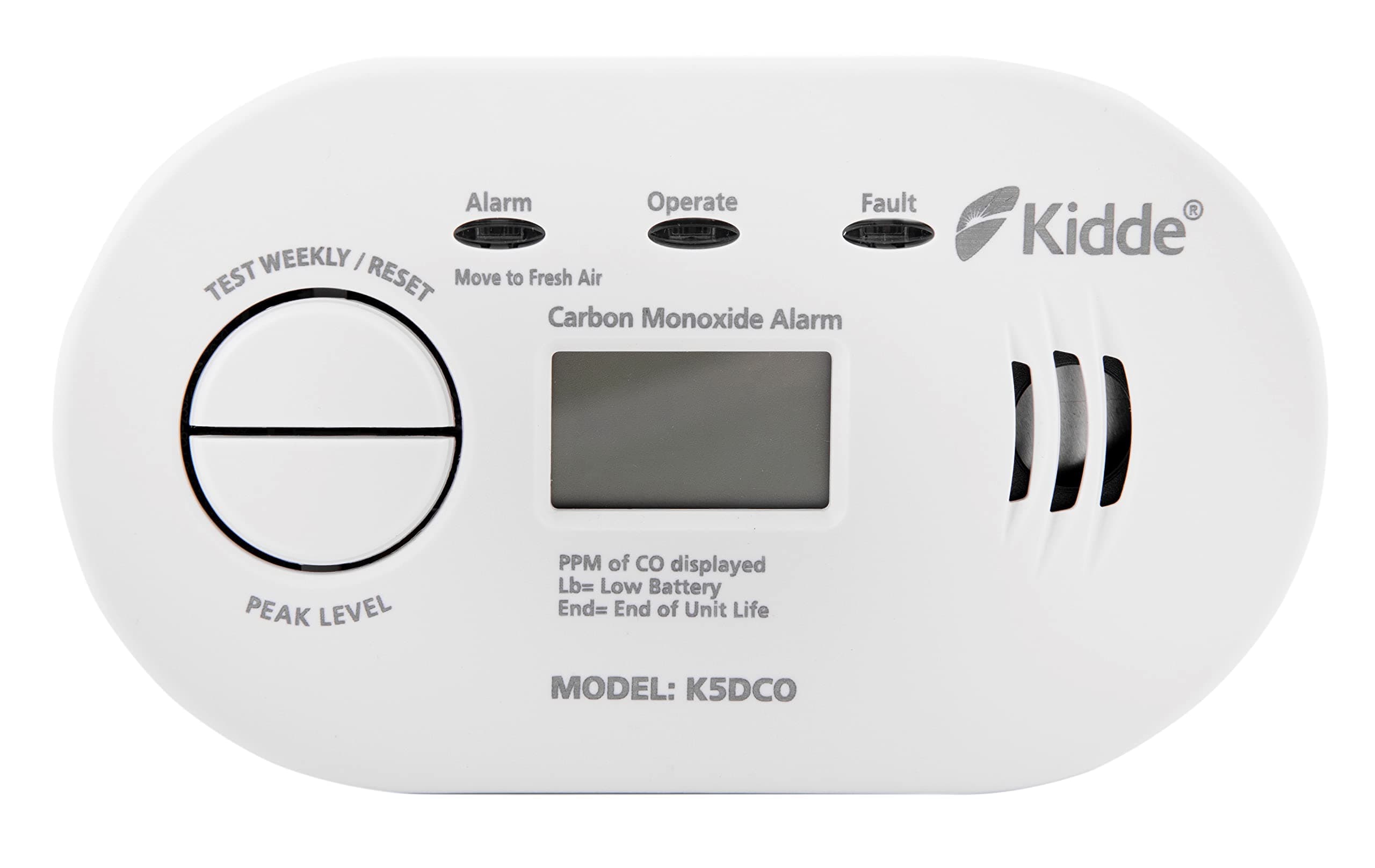 Kidde 5DCO 10 Year Life Digital Display Carbon Monoxide Detector Alarm (1)