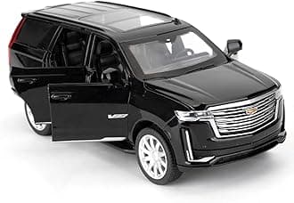 WAKAKAC Toy Cars Compatible for 1:32 Escalade SUV Model Cars, Pull Back Die-cast Vehicles, Collectible Cars with Sounds＆Lights for Kids Boys Girls and Adults, Gift Black