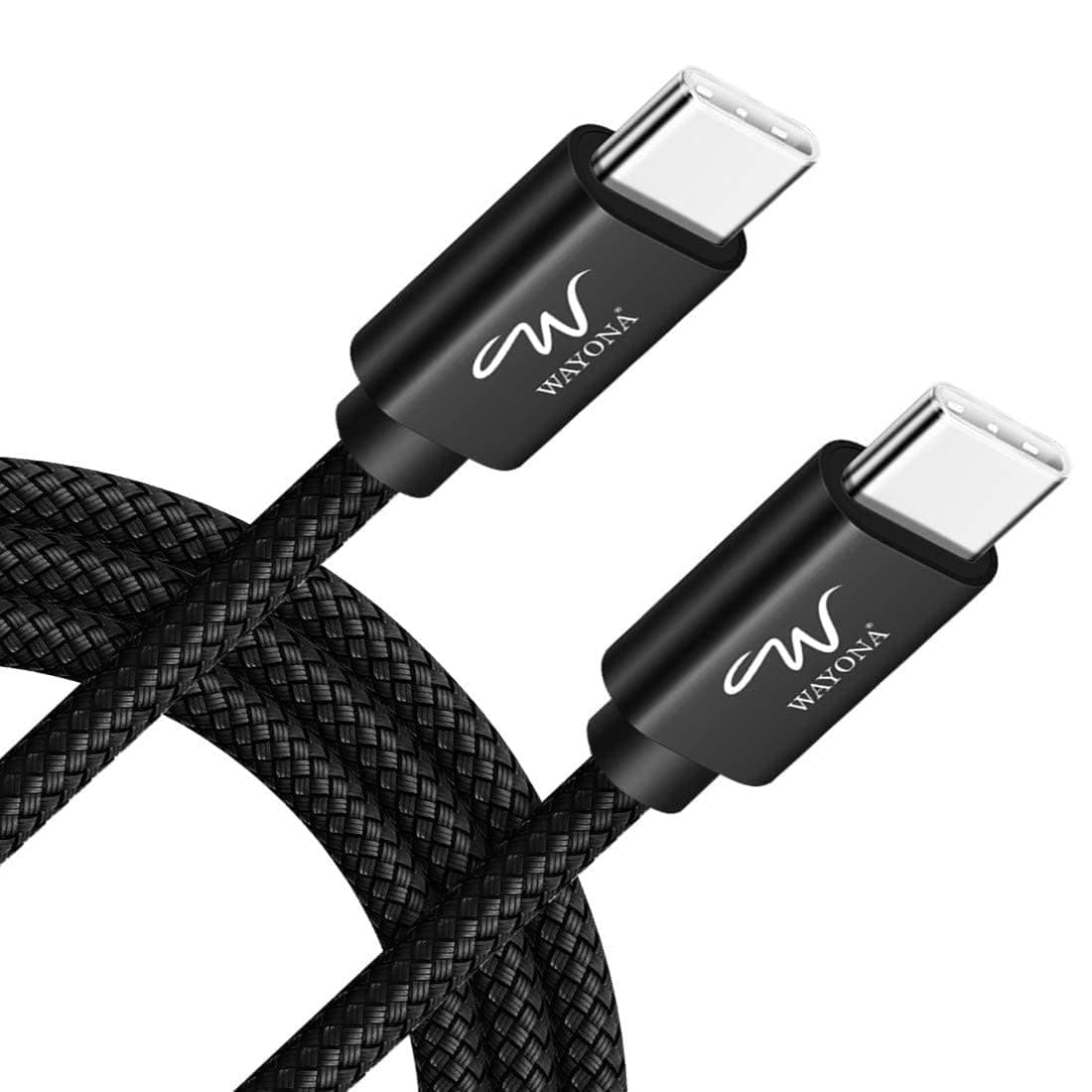 USB C to USB C 65W 6FT/2M Long Fast Charging Cable Compatible with iPhone 17,17Air, Pro, Pro Max,iPhone 16,15 Series,Samsung Galaxy S25 Ultra,S24,Fold,Flip,Laptops & Macbook (2M, Black)