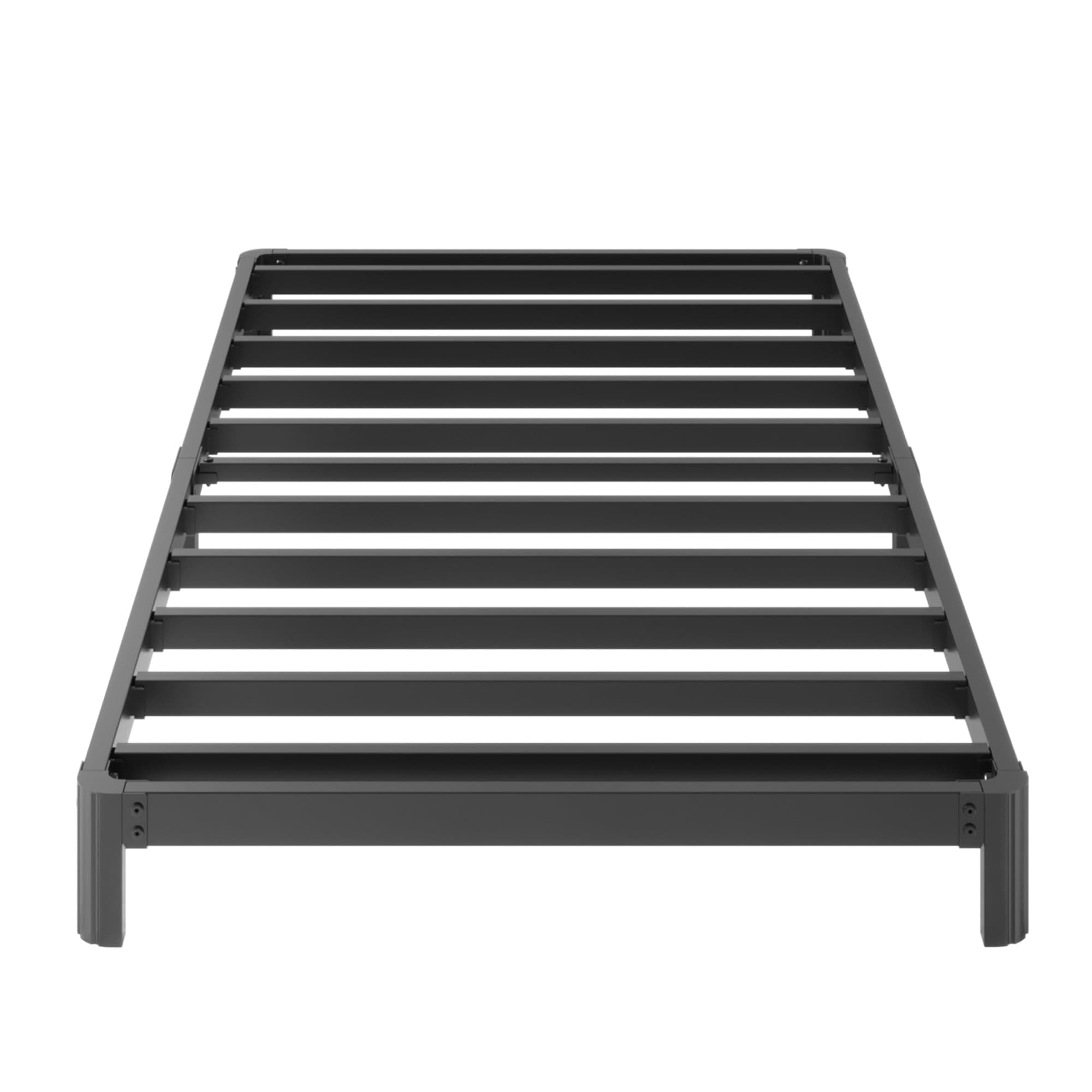 Yicensen 6 Inch Low Twin Bed Frames No Box Spring Needed, Heavy Duty Metal Twin Size Platform Bed Frame with Rounded Corner Legs, Easy Assembly, Noise Free, Black