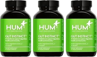 Gut Instinct Daily Probiotics for Women and Men, Digestive Health, Lactobacillus, Bifidobacterium Strains for Immune Support, Probiotic Supplement for Healthy Gut Diversity, 90 Capsules