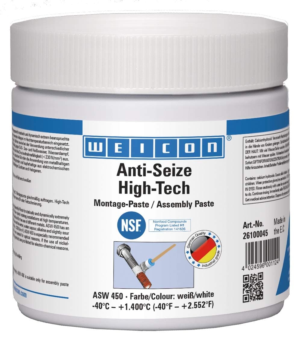 WEICON Anti-Seize High-Tech Assembly Paste / 450 g/Protection against corrosion, metal-free