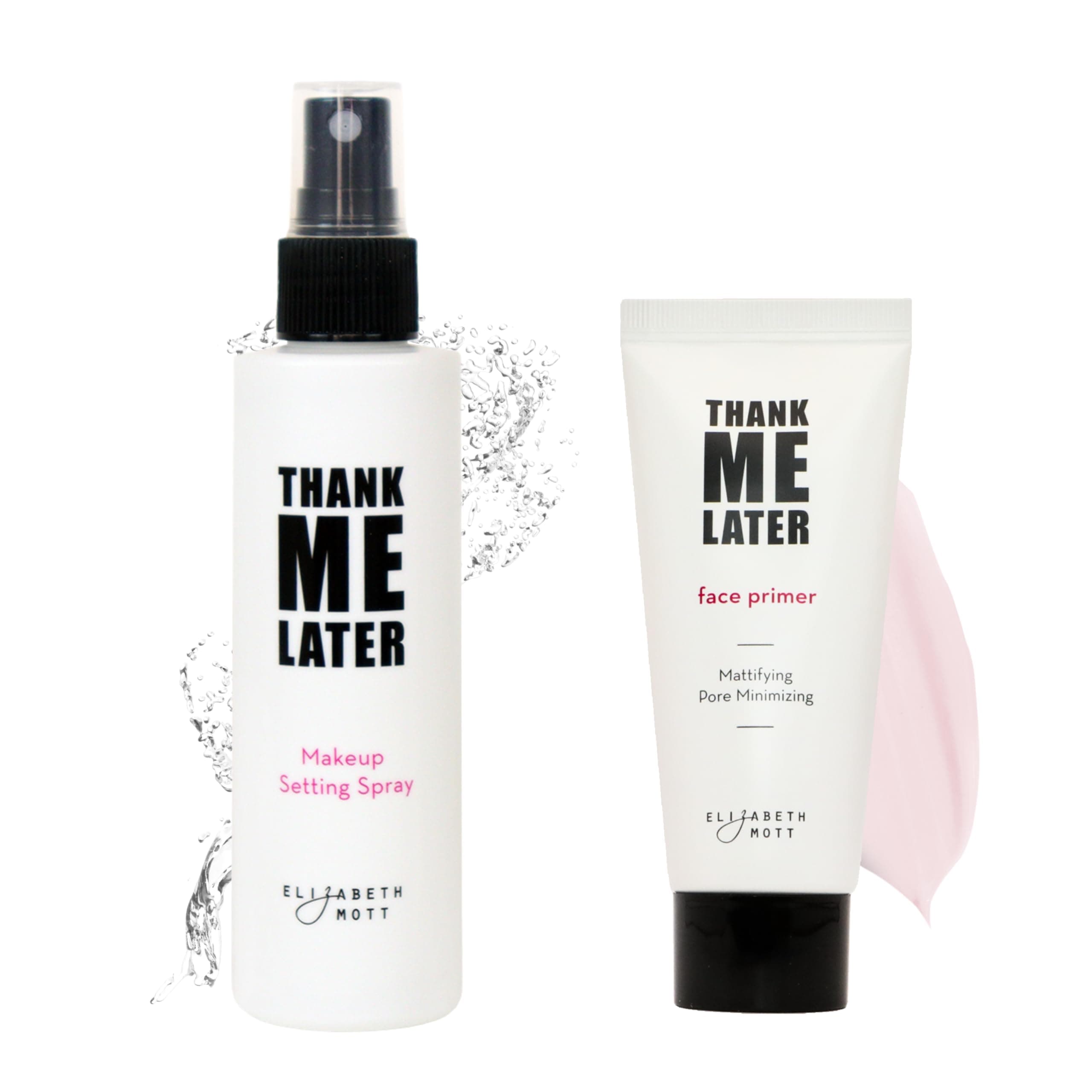 Thank Me Later Primer & Setting Spray Bundle – Oil-Control Face Primer for Smooth, Matte Finish & Hydrating Setting Spray with Niacinamide for Dewy, Long-Lasting Makeup – 30g + 95ml