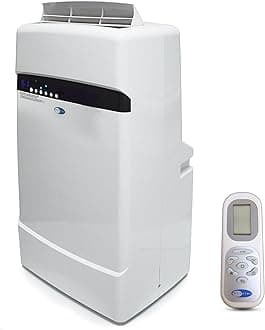 ARC-12SDH 12,000 BTU (6,884 BTU SACC) Dual Hose Cooling Portable Air Conditioner, Heater, Dehumidifier, and Fan with Storage Bag, Up To 400 sq ft in White