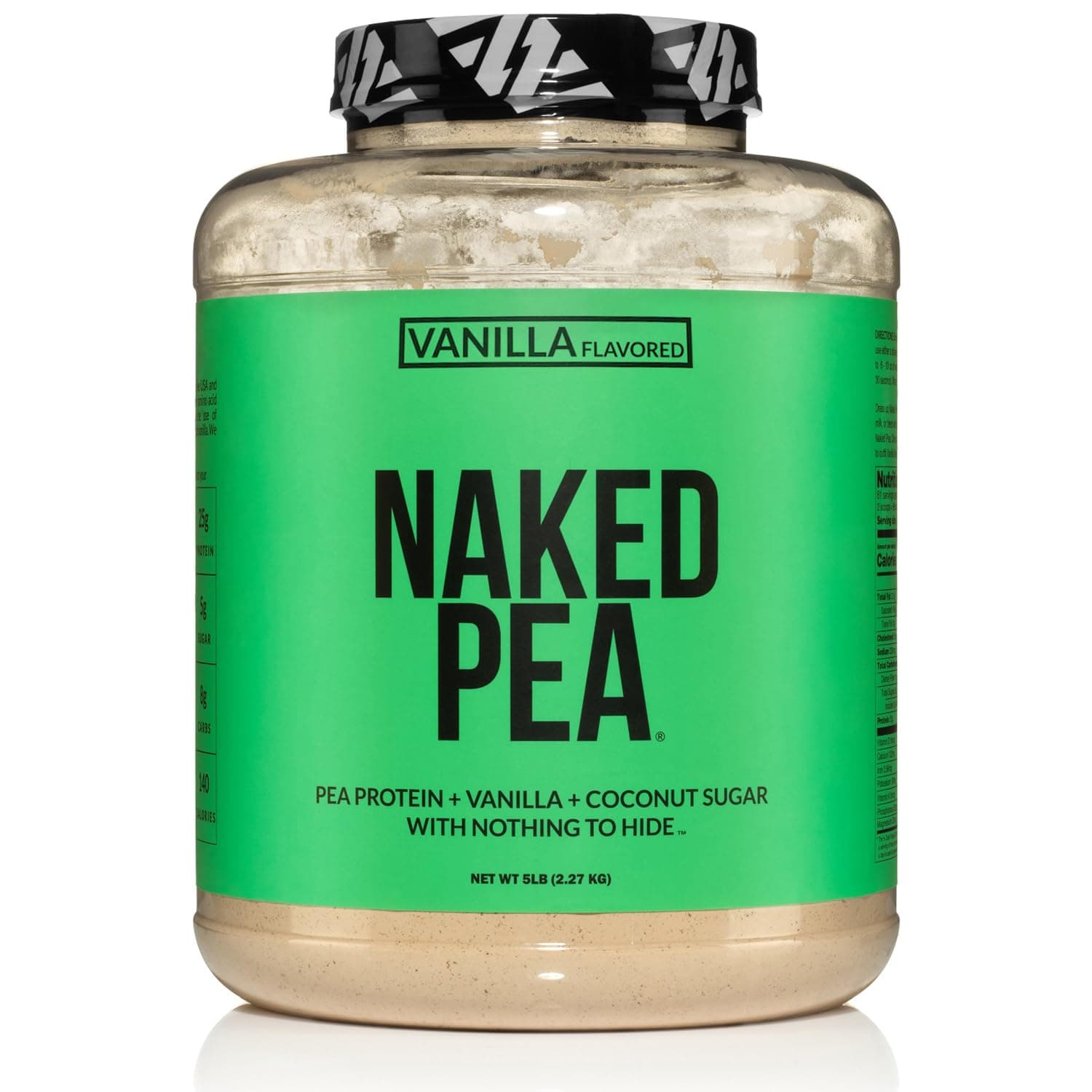 Naked Pea - Vanilla Pea Protein - Pea Protein Isolate from North American Farms - 5lb Bulk, Plant Based, Vegetarian & Vegan Protein. Easy to Digest, Non-GMO, Gluten Free, Lactose Free, Soy Free