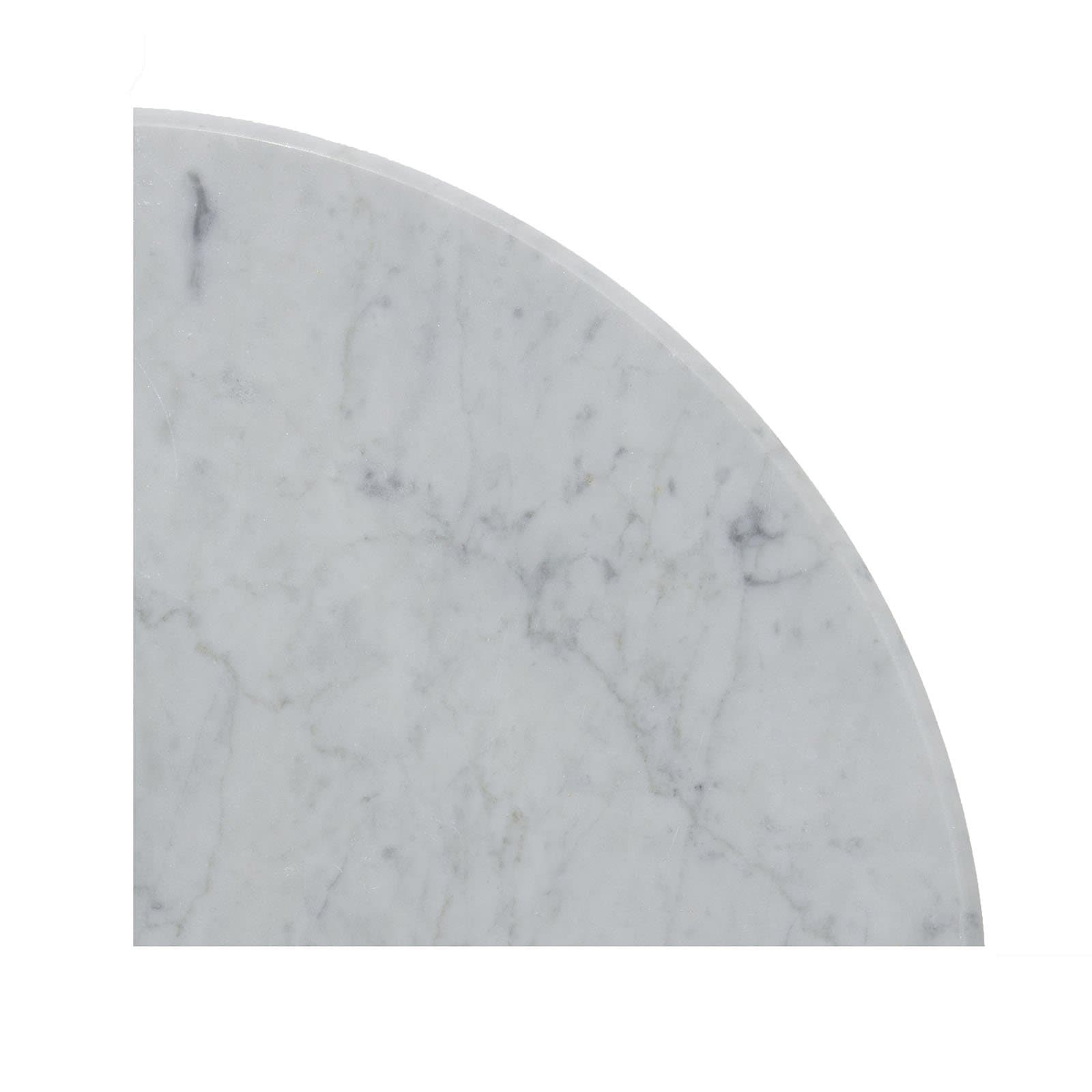 9'' X 9'' X 3/4'' Round Edge Real Stone Marble Premium Corner Shelf Piece Polished-Carrera White-1 PCS.