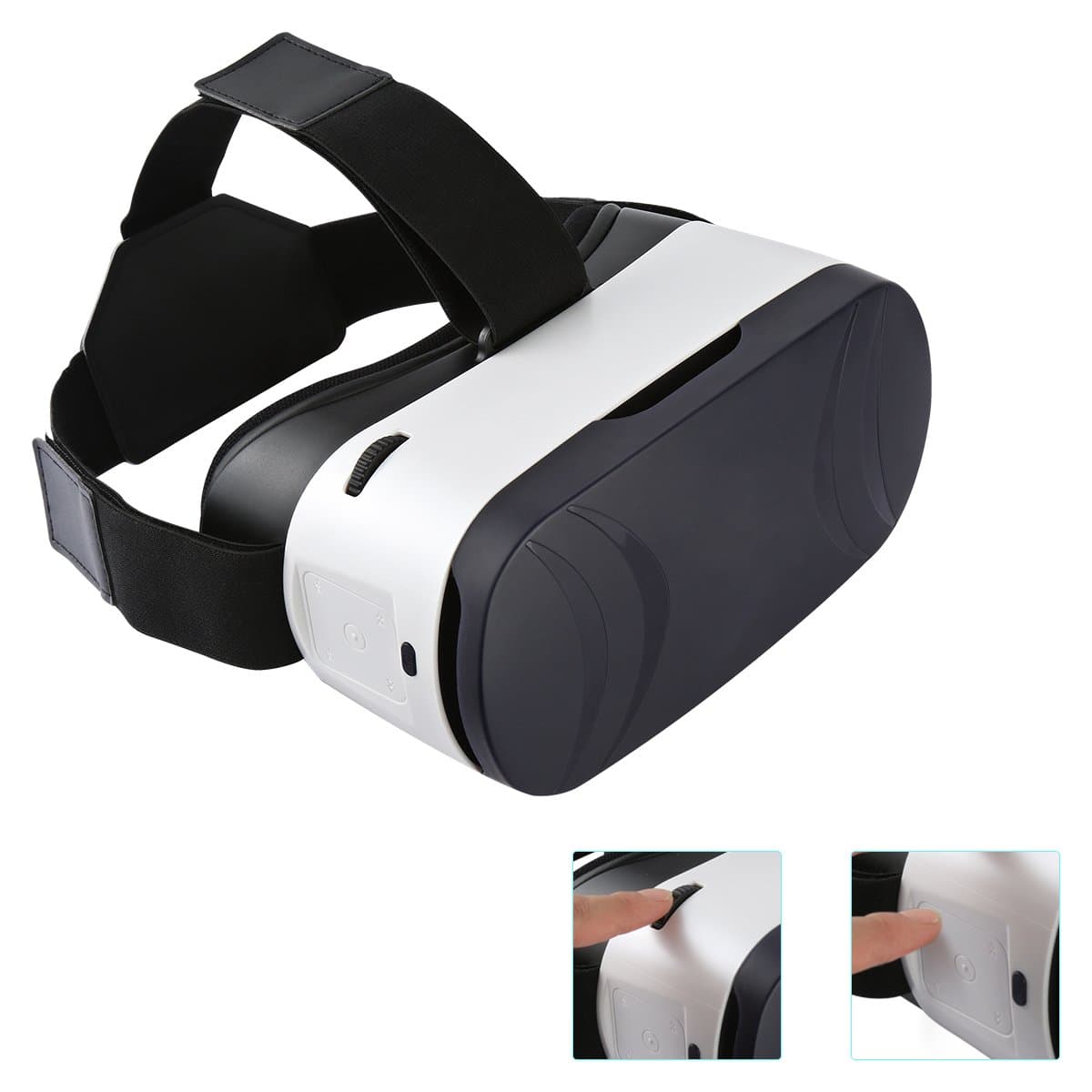 BUYKUK 3D VR Glasses 3D VR Headset Virtual Reality Adjustable Lens and Strap for iphone or smartphone
