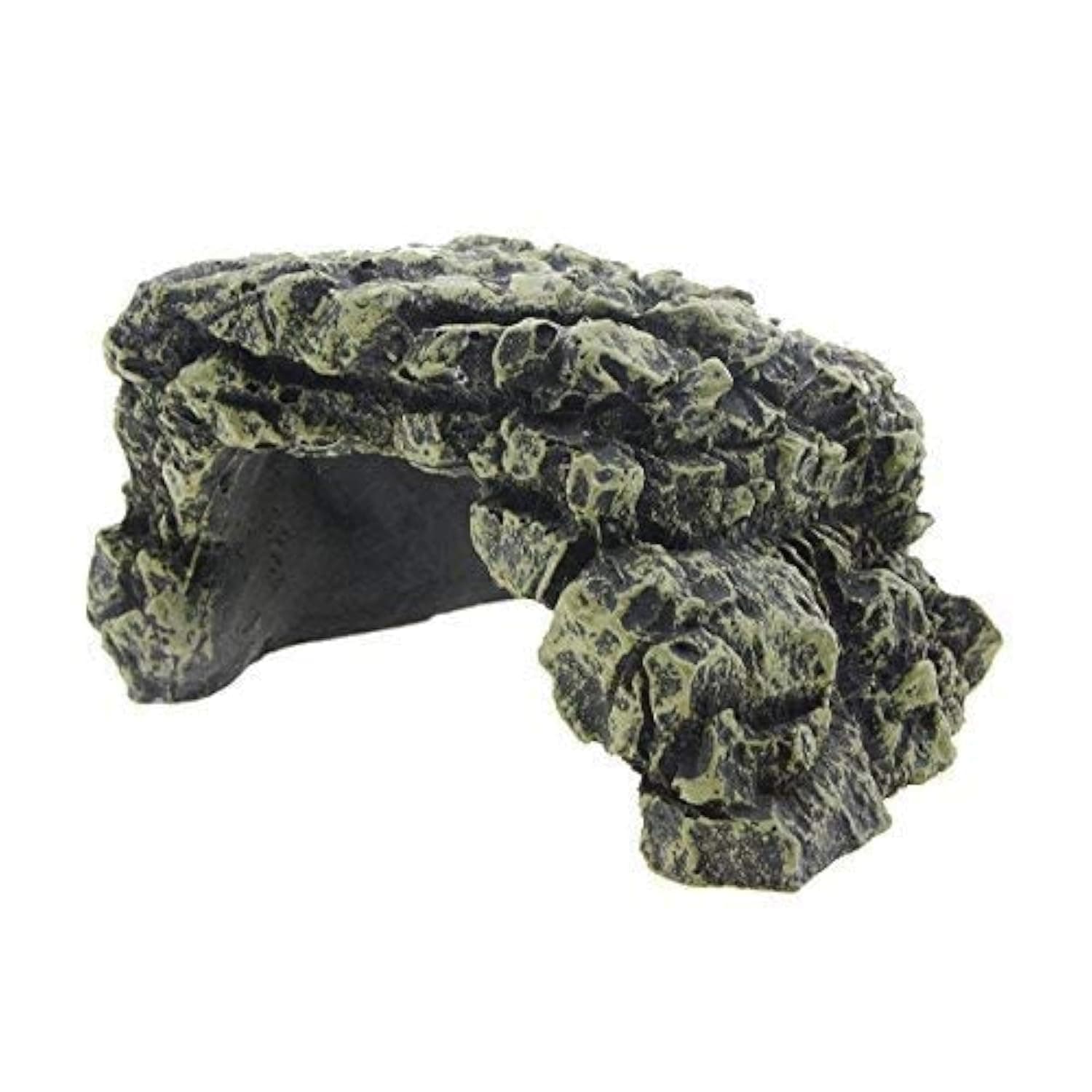 Fish Tank Hide Cave Turtle Basking Platform High Simulation Crawling Turtle Reptile Basking Hide Habitat Tank Decoration Ornament(Large)