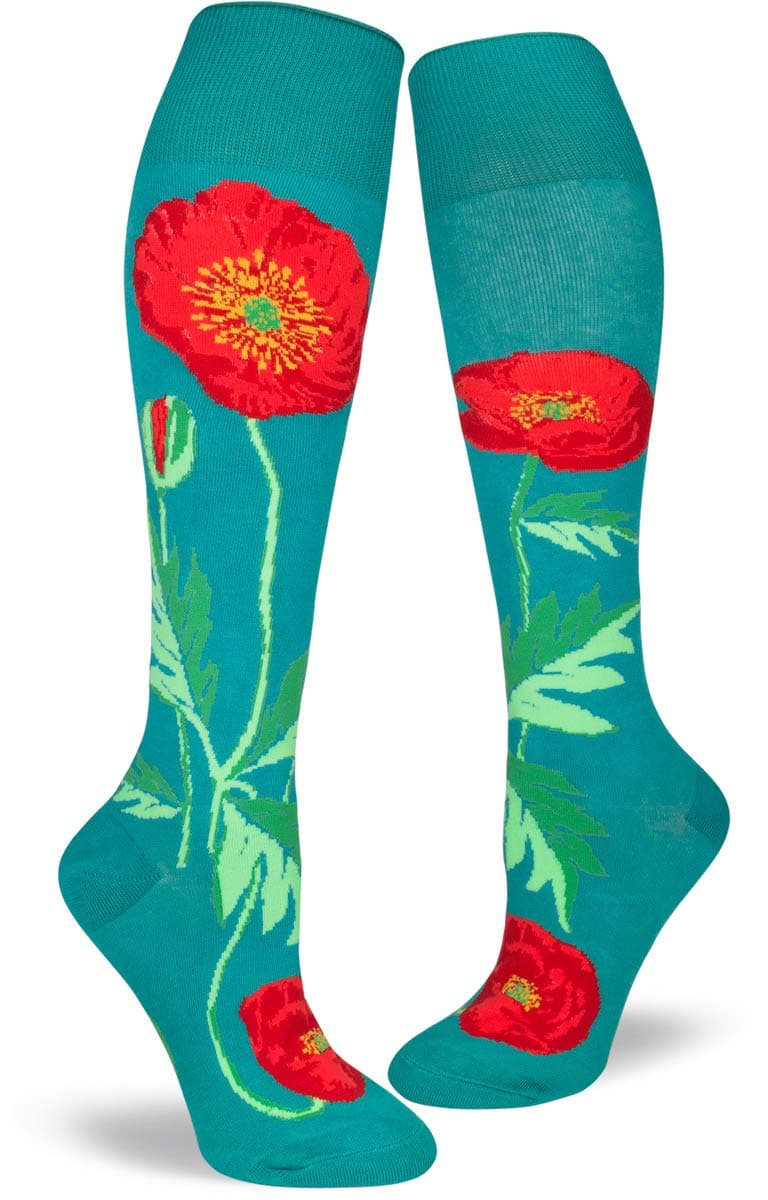Women's Knee High Floral Socks