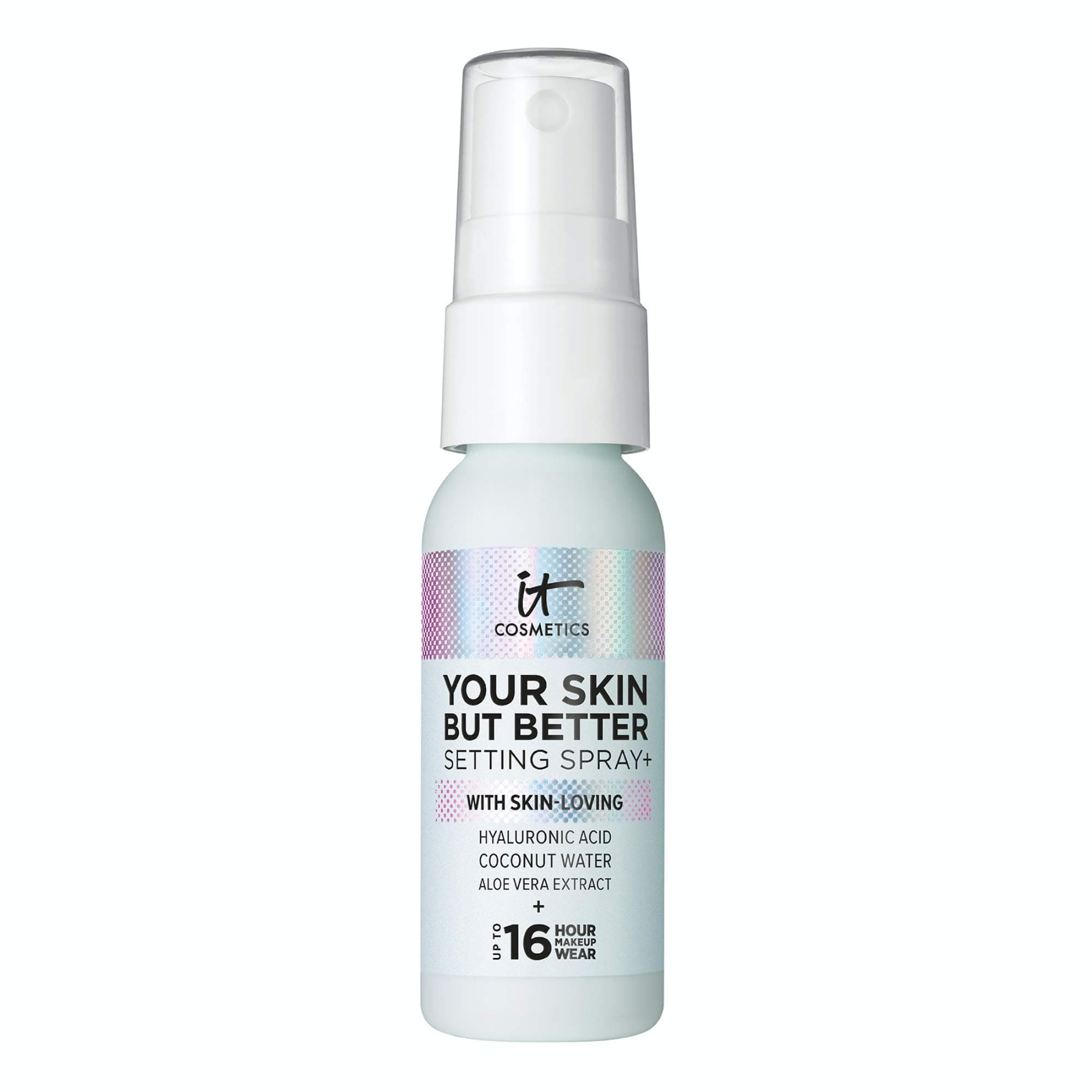IT Cosmetics Your Skin But Better Setting Spray+ - Protects Makeup, Controls Shine, Provides Hydration - 16-Hour Hold - With Hyaluronic Acid, Coconut Water & Aloe Vera - 1.0 fl oz