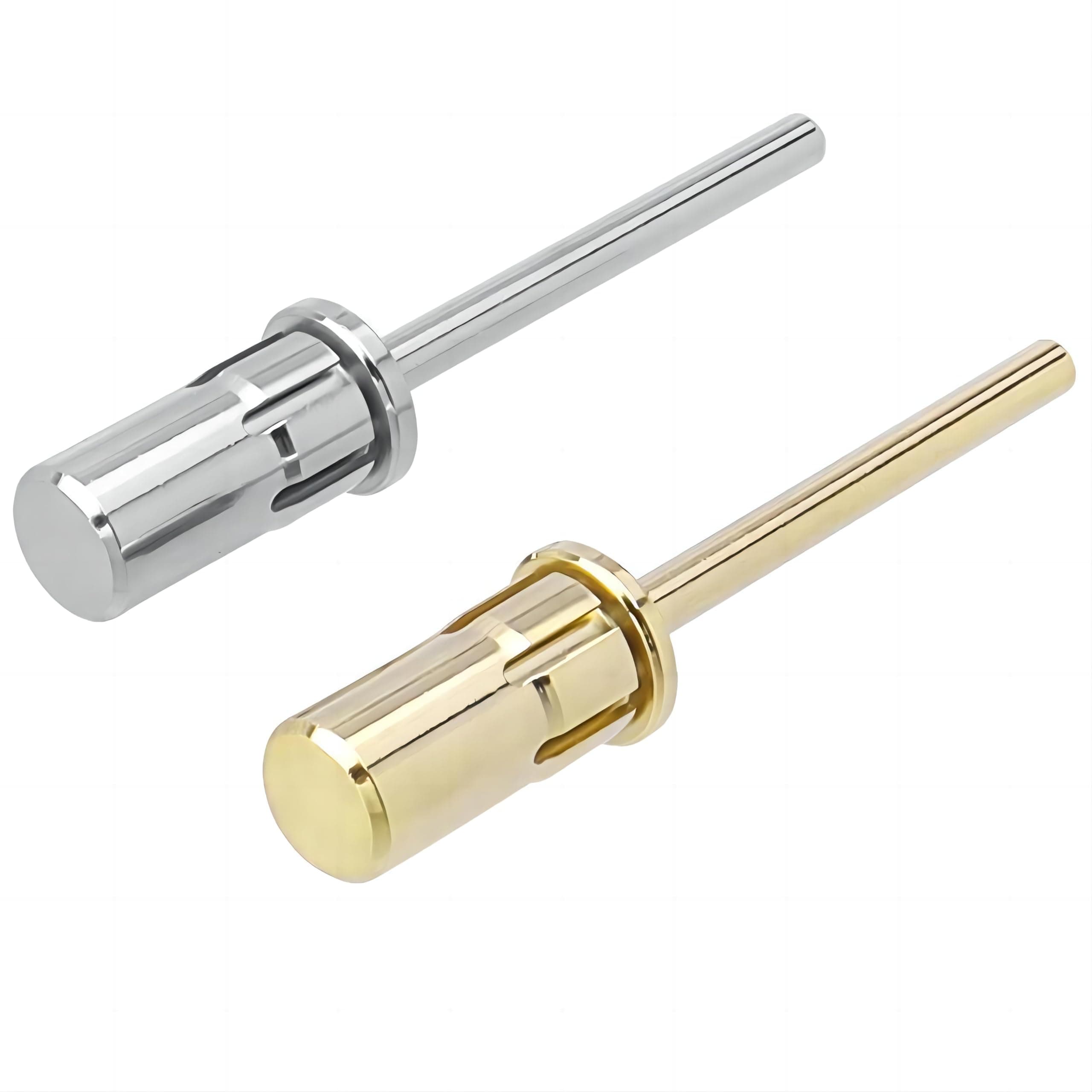 Yakamoz 2Pcs Small Nail Mandrel Bits for Nail Drill, Stainless Steel 3/32 Inch Mandrel Nail Bit Easy Off Mini E Flie Mandrel Drill Bits for Nails Sanding Bands Cuticle Clean Manicure Tools