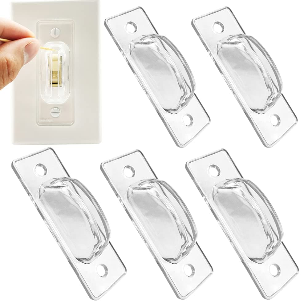 Light Switch Guard, 6 Pack, Clear Light Switch Lock, Child Proof Light Switch Cover Guard, Keeps Light ON Or Off Protects Your Lights or Circuits from Accidentally Being Turned on or Off