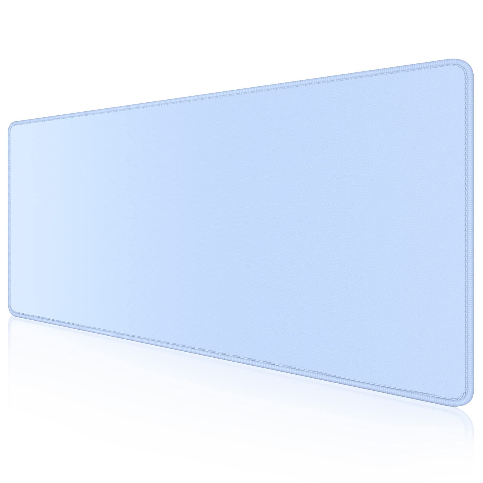 Dapesuom Large Mouse Pad, Extended Gaming Mouse Mat with Stitched Edges, Full Size Desk Mats with Non-Slip Base, Computer Big Desktop Keyboard Pad for Gamer, Laptop, Office, 23.6 x 11.8 in, Sky Blue