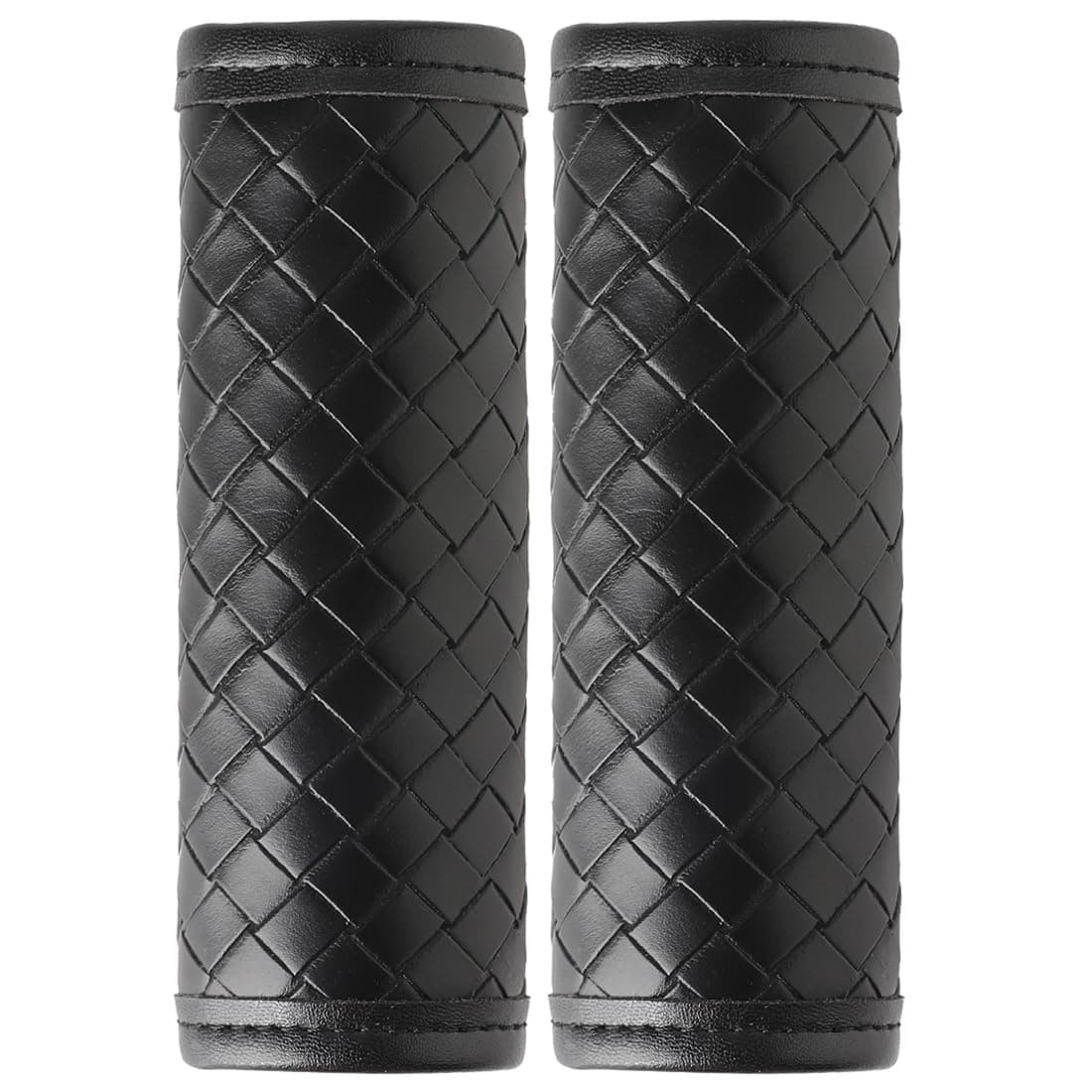 Leather Luggage Handle Wraps for Suitcase, 2 Pack Luggage Handle Cover Identifiers Tags Markers for Travel Accessories (Black 1)