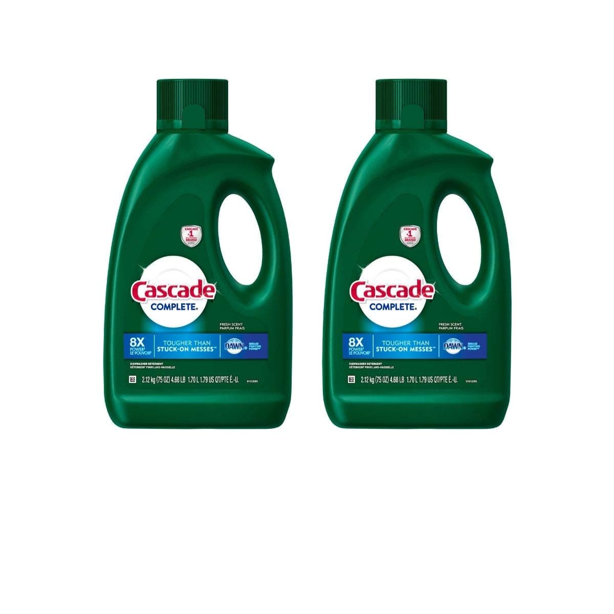Cascade Complete Gel Dishwasher Detergent-Fresh Scent-75 oz. (2 Pack)