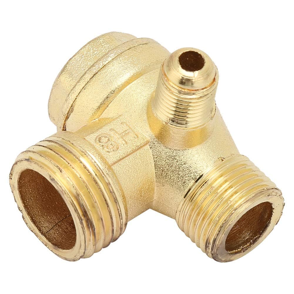 Tank Check Valve,Air Compressor Brass Three-Way Unidirectional Check Valve Connect Pipe Fittings