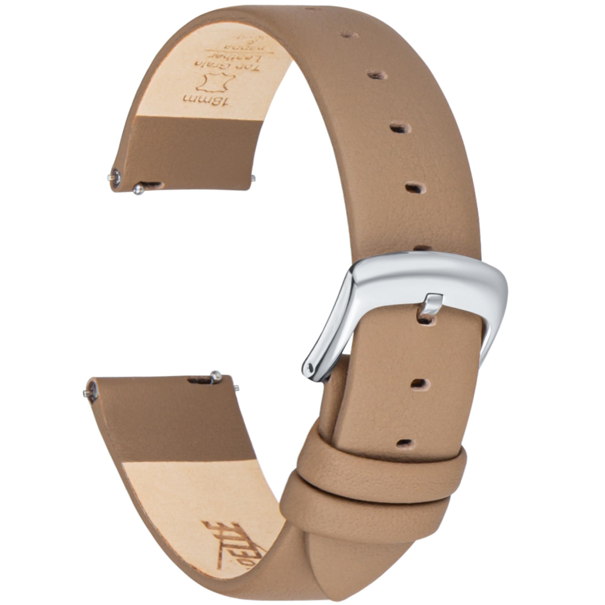 - Leather Watch Band Strap Quick Release, Ultra-Soft Top Grain Nappa Leather Watch bands for Women Men, Choice of Width 12mm 14mm 16mm 18mm 20mm 22mm for Watch & Smartwatch