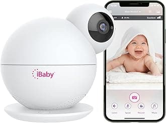 iBaby M8L 1080P Smart Baby Camera Monitor, WiFi Baby Monitor with Upgraded Night Vision 2-Way Talk Motion/Crying Alert Lullabies 360º Pan 110º Tilt White