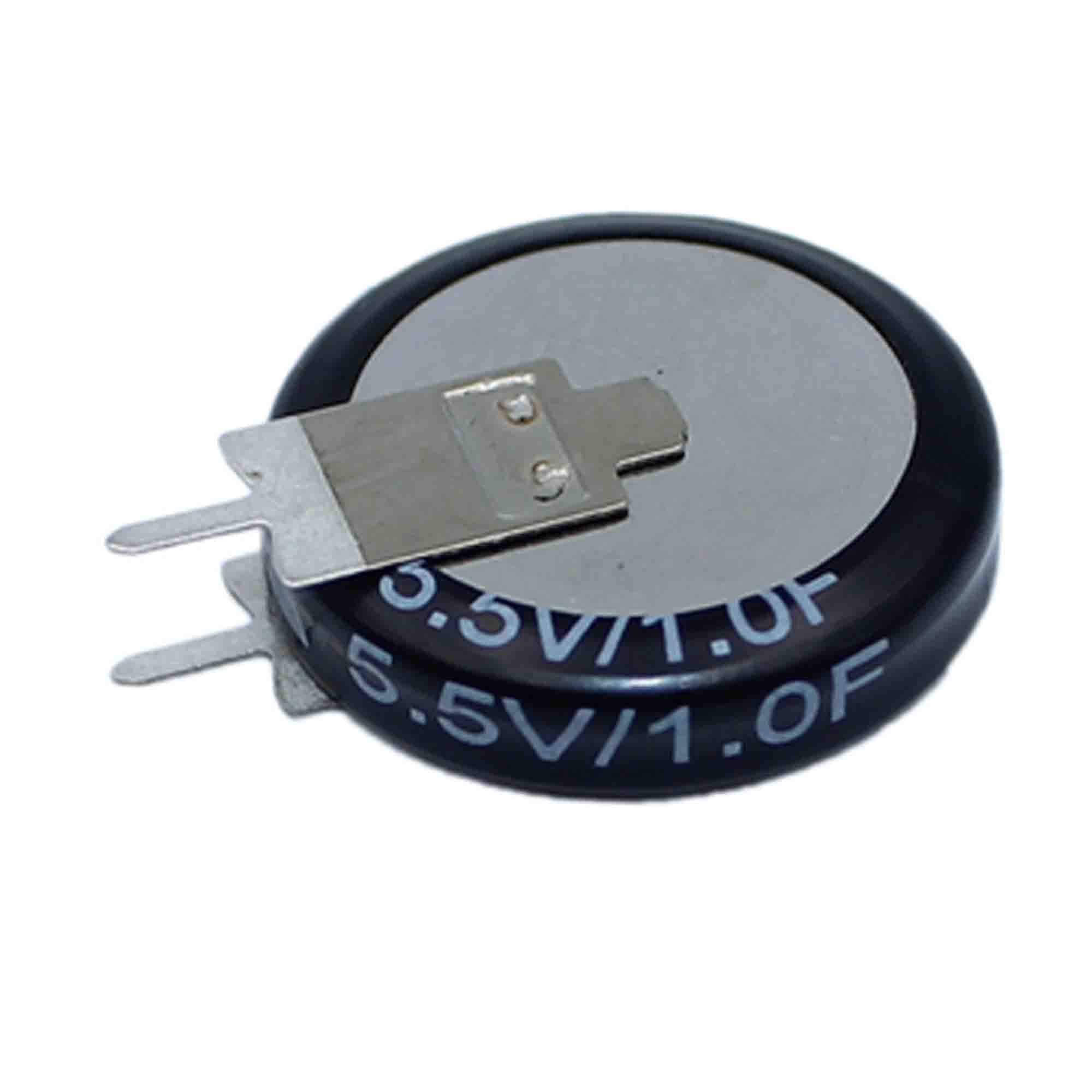 Reland Sun 5Pcs 5.5V Capacitance 0.1F 0.22F 0.33F 0.47F 1.0F 1.5F 4.0F Super Farad Capacitor H-Type V-Type C-Type Button (1.0F-V-Type)