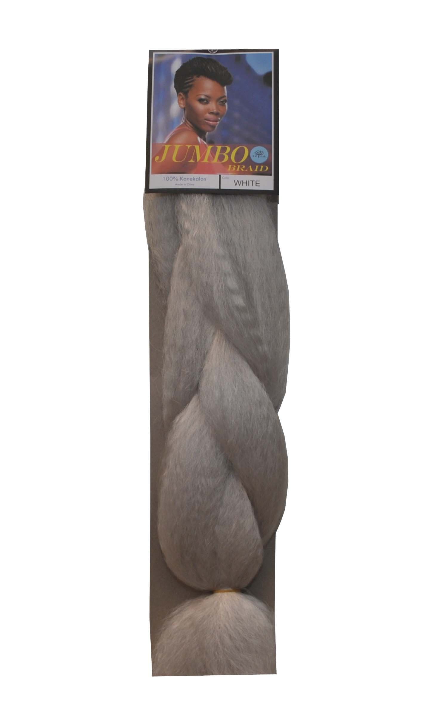 Sepia Kanekalon Jumbo Braid (White)