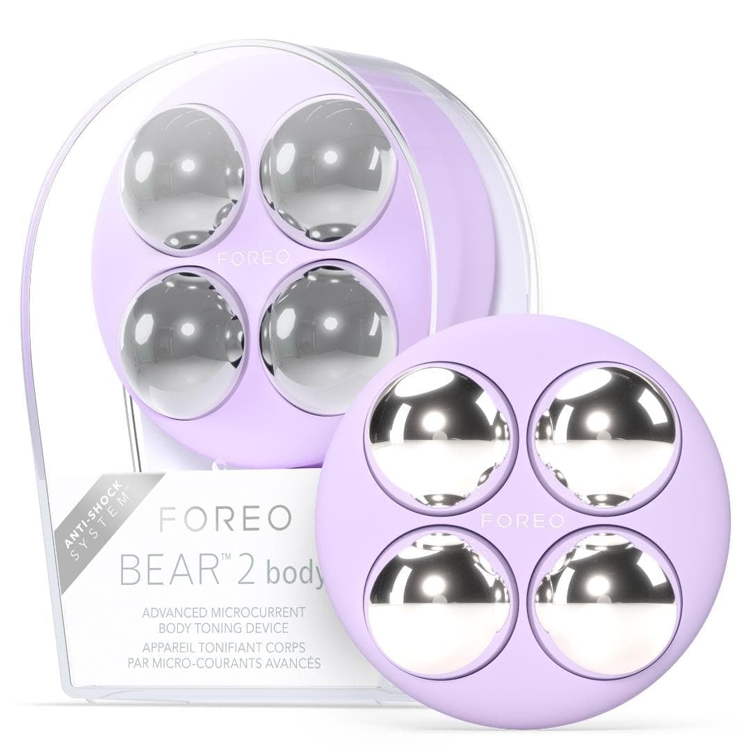 FOREO Bear 2 Body Advanced Microcurrent Body Sculpting Machine - Cellulite Massager & Lymphatic Drainage - Firm & Contour - Body Massager - Increases Absorption of Skin Care Products - Lavender