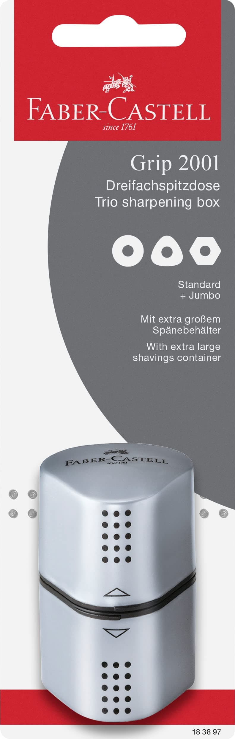 Faber-Castell SHARPENER 3-HOLE CARDED