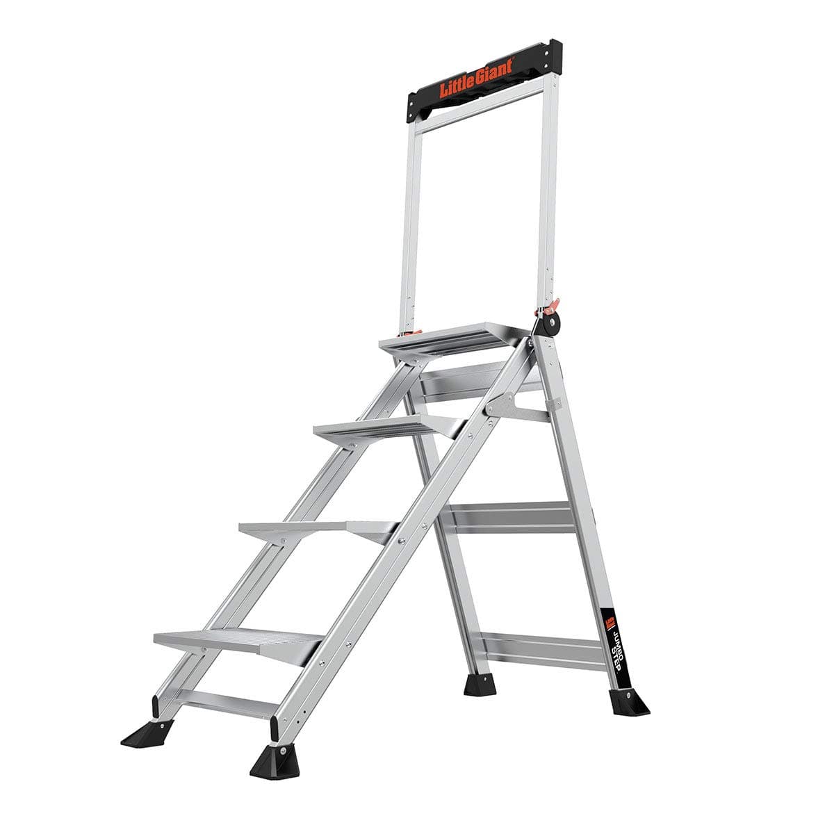 Ladders, Jumbo Step, 4-Step, 3 foot, Step Stool, Aluminum, Type 1AA, 375 lbs weight rating, (11904), Gray