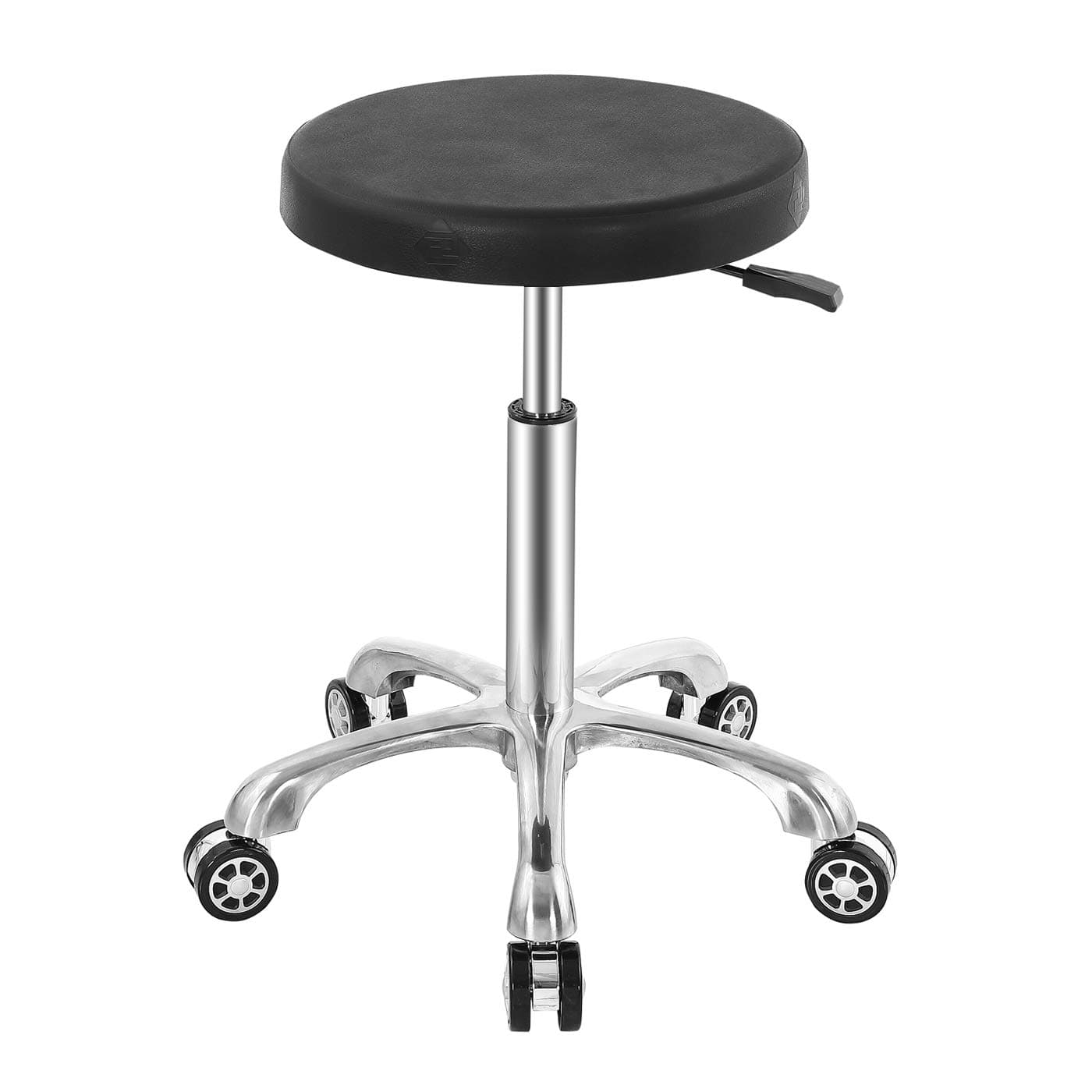 Coolu Professional Swivel Rolling Stool Adjustable Height Hydraulic Stool with Wheels for Office Laboratory Medical Salon Tattoo Kitchen Massage Studio (Black)