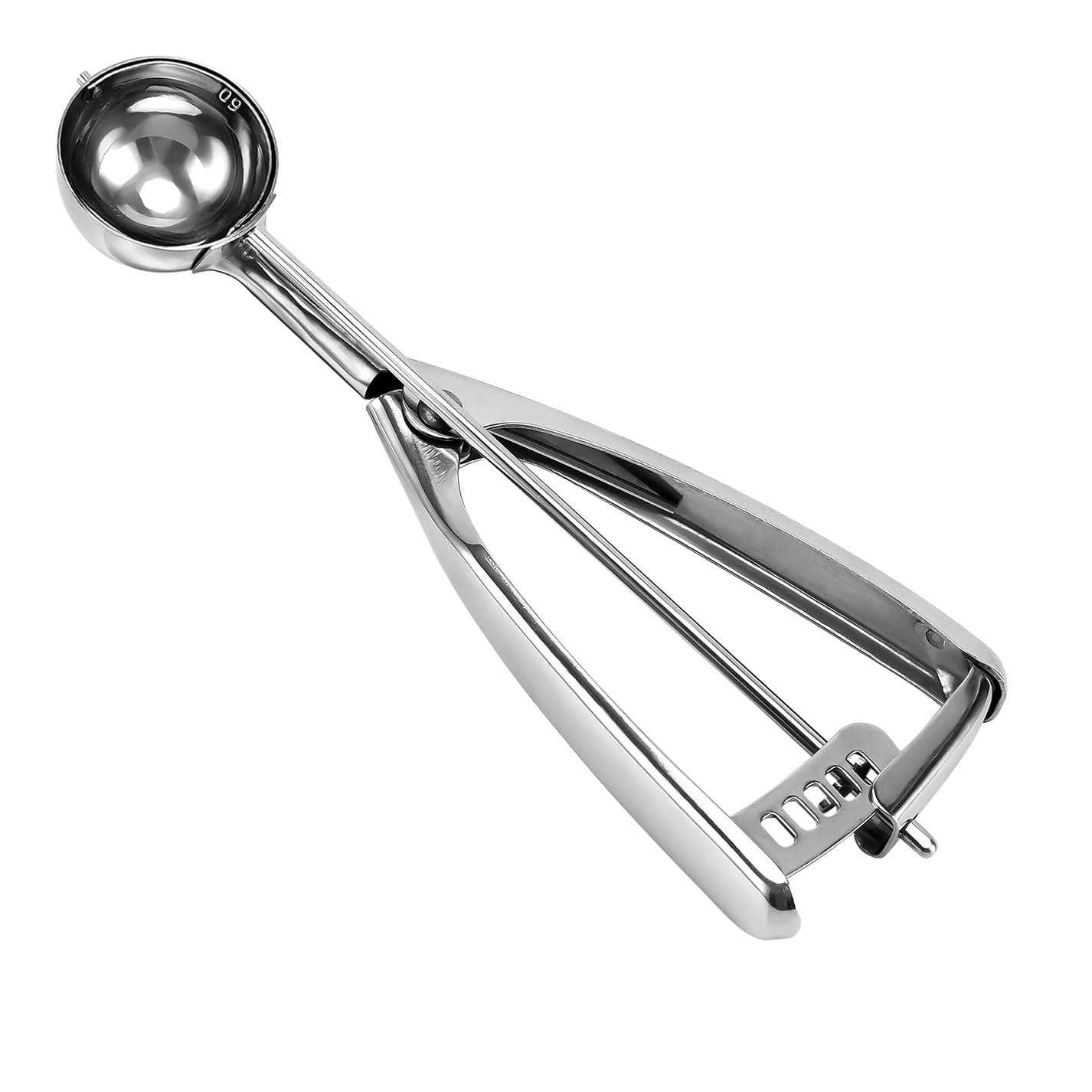 Saebye Small Cookie Scoop, 1 tablespoon Cookie Scoop For Baking, 1 13/32 inches / 36 mm Ball, 18/8 Stainless Steel, Secondary Polishing, For Making Cookie Ice Cream Muffin Meatball Melonball