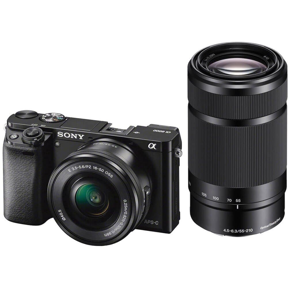Alpha a6000 Mirrorless Digital Camera w/ 16-50mm and 55-210mm Power Zoom Lenses Black
