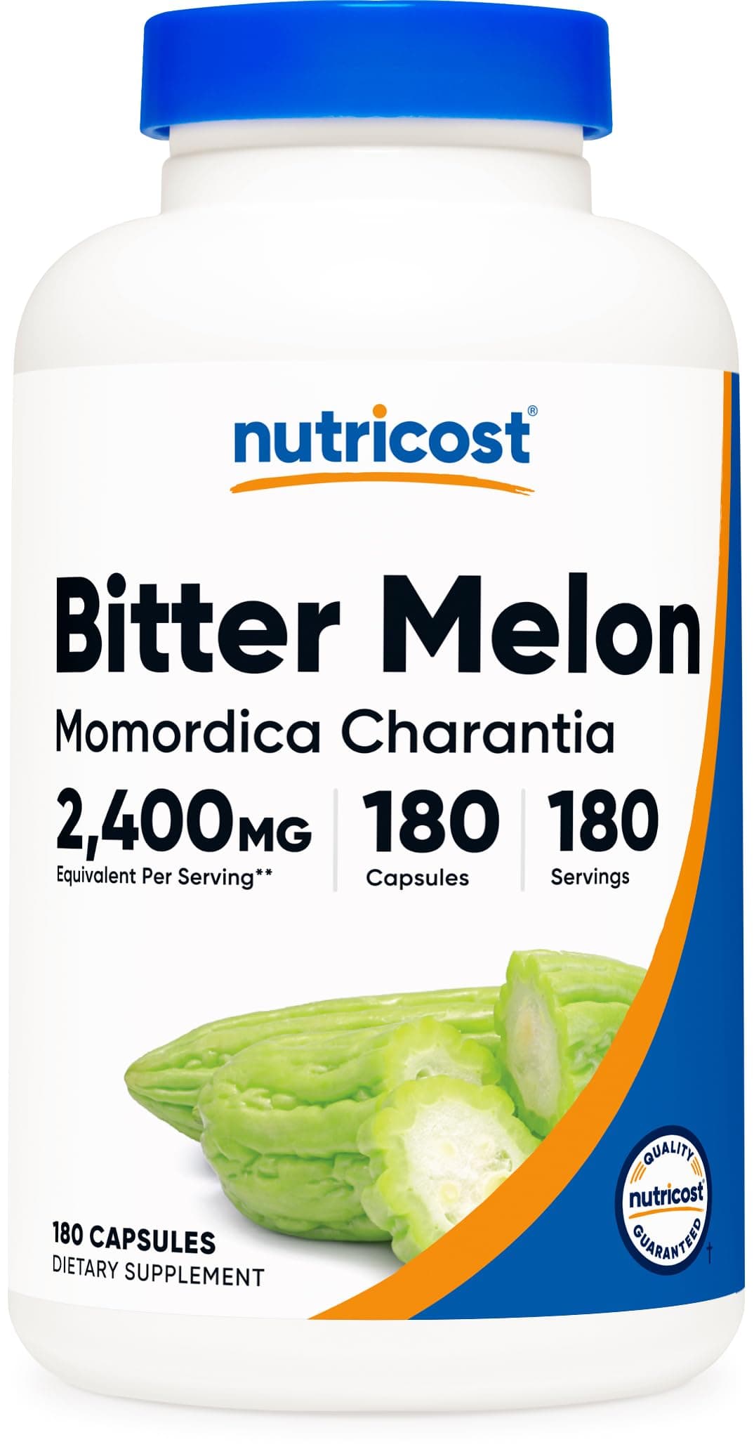 Nutricost Bitter Melon Extract 180 Capsules for 180 Servings Per Bottle - Momordica Charantia, Vegan, Gluten Free and GMO Free