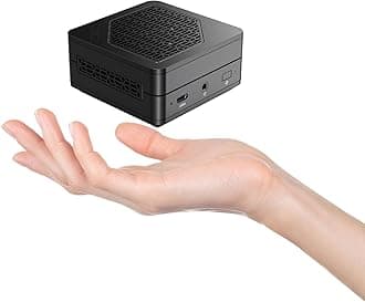MINISFORUM EM780 Mini PC AMD Ryzen 7 7840U(8C/16T, up to 5.1GHz) 32GB RAM 1TB PCIe4.0 SSD Mini PC,1xHDMI/ 2xUSB4/ WiFi 6E/ BT5.3/ 3xUSB3.2/ 1x TF Card Slot/ 65W Gan Type-C Adapter Computer