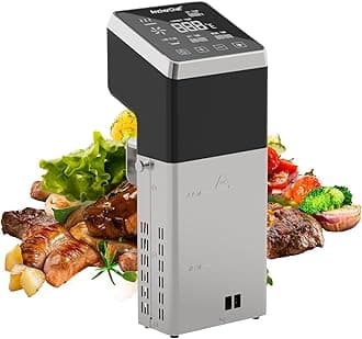 AnchorChef Sous Vide Machine 1600W, IPX7 Waterproof Commercial Cooker, Fast Heating Immersion Circulator with Timer, Accurate Temp Control, Low-Temp Cooking, Stainless Steel, Quiet, Easy Storage