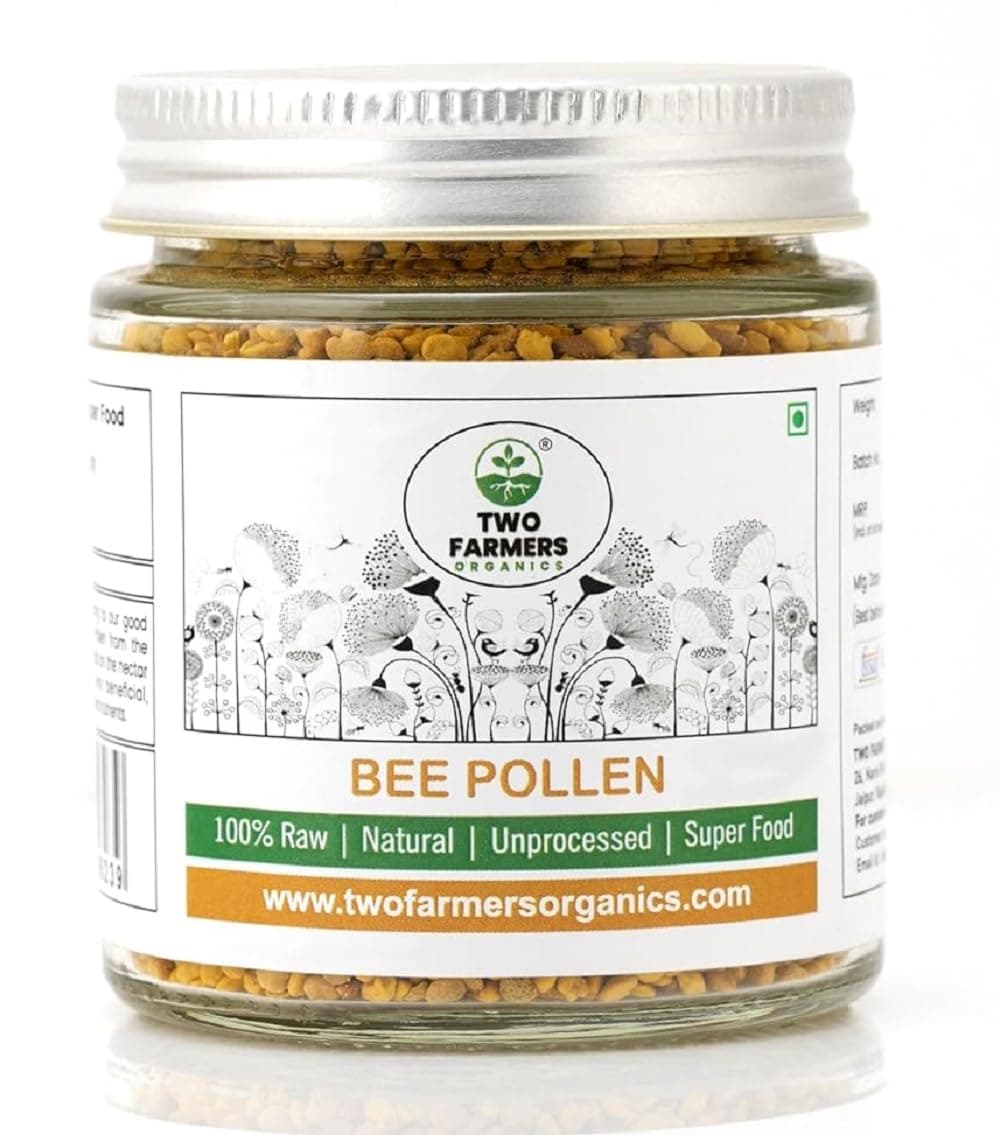 Bee Pollen 100% Raw & Unprocessed – Natural Plant-Based Protein – 100g (Glass Jar)