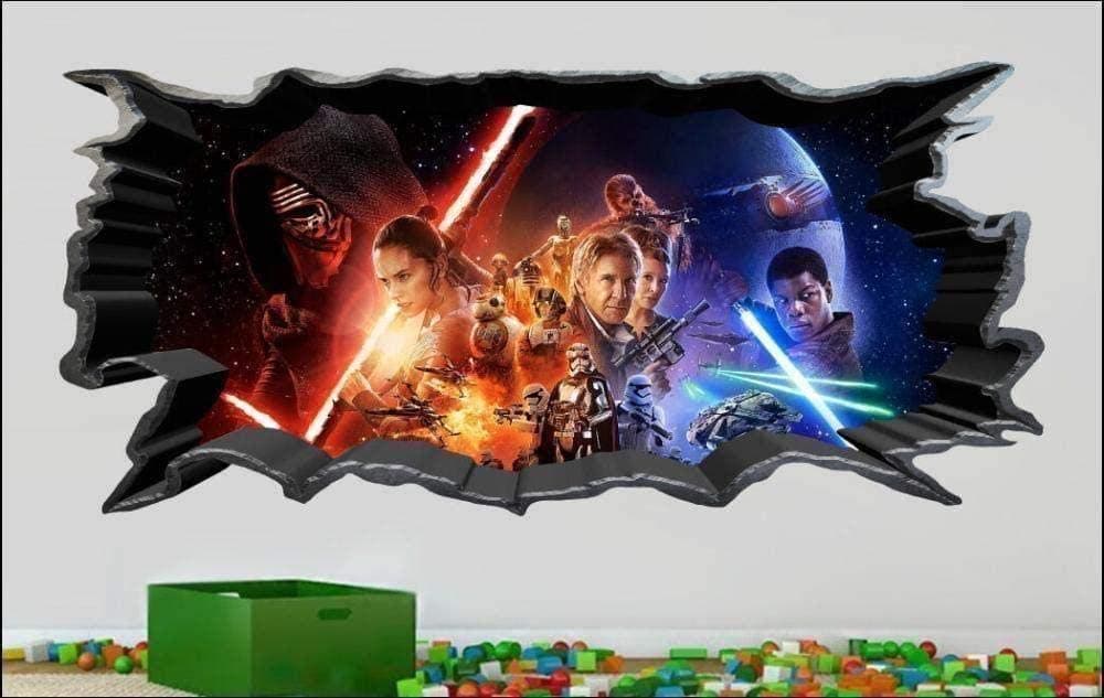 3D Appearance Wall Map Breakthrough Cracked Wall 3D Effect Wall Map Art Map Mural