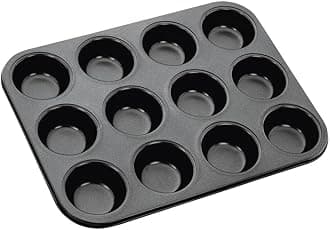 Bulfyss Small Mini Outperform Aluminium Nonstick 12-Slot Muffin Pan, Cupcake Mould (Large Size, 35L x 26W x 3H CM)