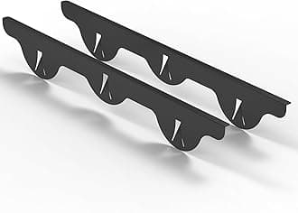 Linda’s Essentials Stove Gap Covers Stainless Steel (2 Pack), 316 Stainless Steel Stove Gap Covers Heat Resistant Oven Gap Filler Seals Spaces Between Stovetop and Counter (25.4 Inches, Black (Steel))