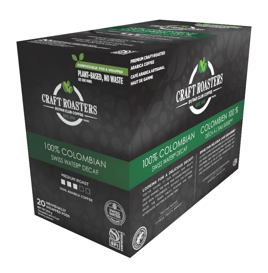 Club Coffee Swiss Water Process, Decaf, 20 Count