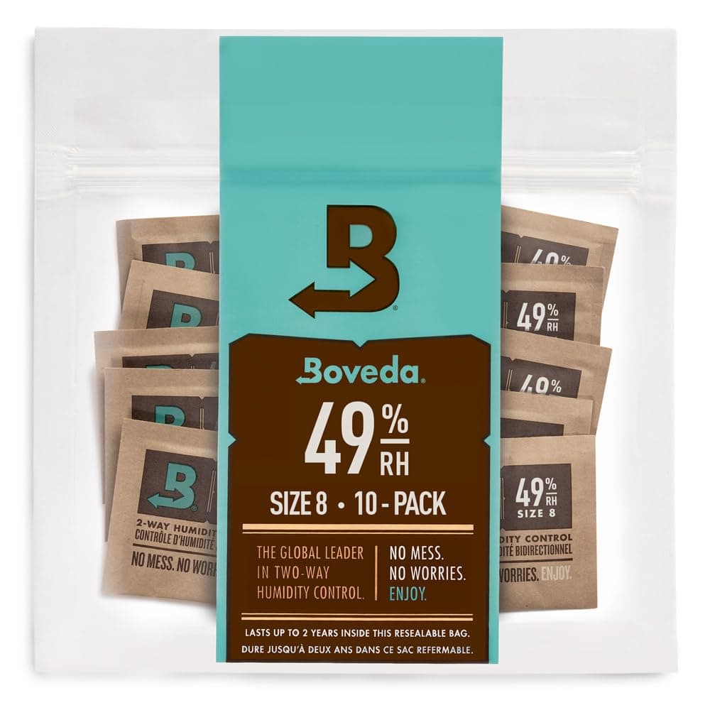 Boveda Packaging and Storage Moisture-Sensitive Products 49-RH 2-Way Humidity Control Size 8 for up to 1 oz (30 g) 10-count Resealable Bags