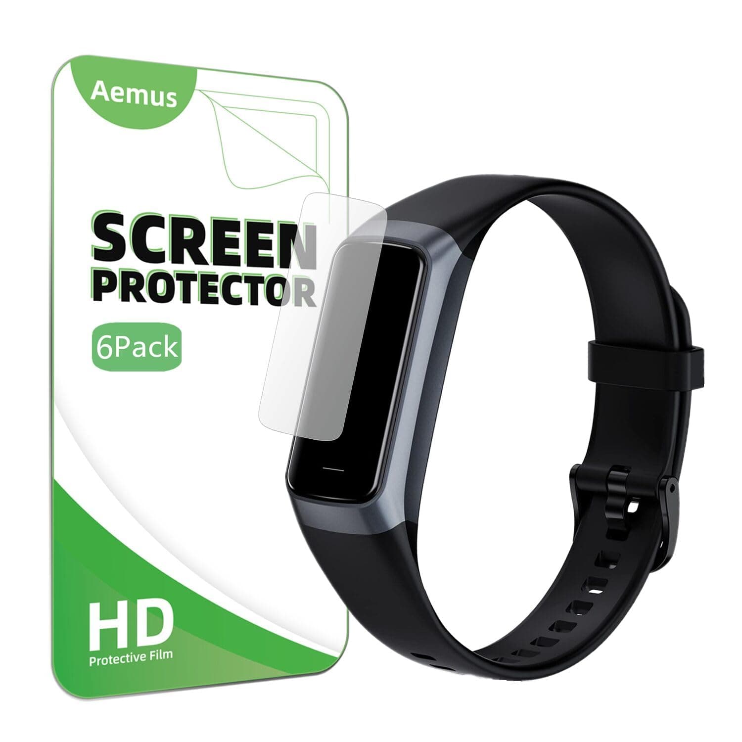 Screen Protector For C60 Fitness Tracker 1.1" (6 Pack) Clear TPU Soft Film Compatible for ZKSSGY, Bakoor Fitness Tracker Watch