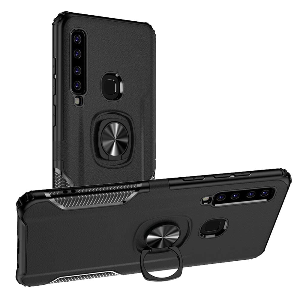 Umhlaba A9 2018 Case Compatible with Samsung Galaxy A92018 Cases Kickstand Samsum Galxy Cell Phone Cover Dual Layer Protective A9s Bumper 6.3 Inch (Black)